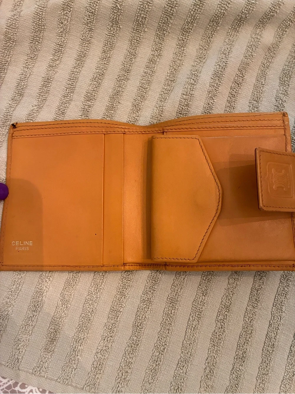 Celine Macadam Dark Brown & Tan Signature Compact Wallet